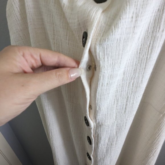 Texture & Thread Button-Front Tank Dress - Picture 5 of 6